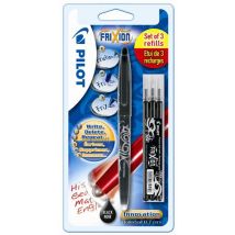 Lot De 1 Frixion Ball + 3 Recharges Noir