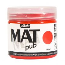 Acrylique Mat Pub Pébéo 140 Ml - Rouge Vermillon