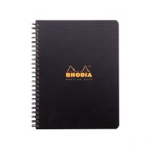 Carnet - Format A5 14.8 X 21 Cm - Meeting Book - Rhodia - 160 Pages Lignées - Noir