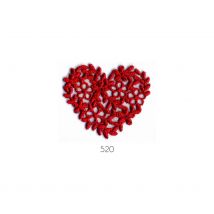 Motif Thermocollant - Cœur Dentelle Rouge - Vengo