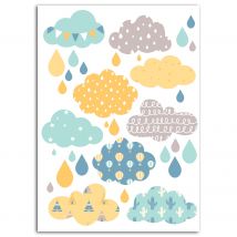 Papier Transfert Textile - Nuages Et Gouttes - 15x21cm - Draeger by Toga