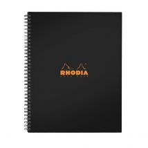 Cahier À Spirales - Format A4 21 X 29.7 Cm - Rhodiactive Notebook - Rhodia - 160 Pages Lignées - Noir