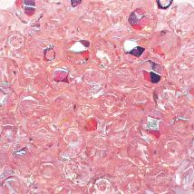 Perles Transparente Dépoli Irisé Quartz Rose