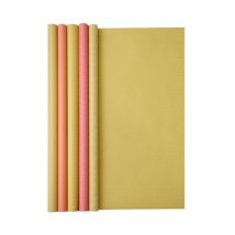 1 Rouleau De Papier Cadeau Kraft - Neon - Designs Aléatoires - 0,7 X 2 M - Clairefontaine