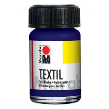 Peinture Textile - 15ml - Bleu Foncé - Marabu