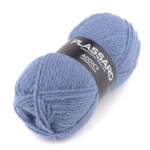 Fil À Tricoter Plassard - Addict - Bleu Moyen 22