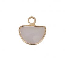 Pendentif Blanc - Acier Inoxydable