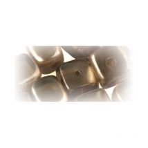 Perle Verre Cube Taupe Perle Verre Cube Taupe