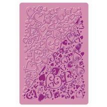 Plaque Texture Coeurs Fimo - Graine Creative