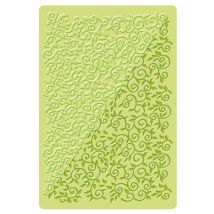 Plaque Texture Volutes Florale Fimo - Graine Creative