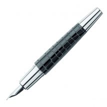 Stylo Plume - Noir - E-motion Croco Noir - Plume Moyenne - Faber Castell