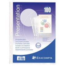 Lot De 100 Pochettes Polypropylène 21x29.7 Cm - Exacompta