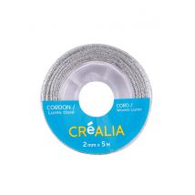 Cordon Pailleté Tissé 2 Mm X 5 M Créalia - Argenté