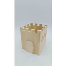 Pot À Crayons Château Bois Naturel - Créalia - Créalia enfants
