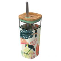Verre Quokka - Glass Liquid Cube Toucans - 540 Ml