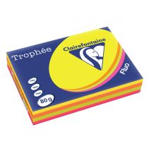 Ramette De Papier - 500 Feuilles A4 21 X 29 .7 Cm - 80 G/m² - Trophée - Clairefontaine - 4 Couleurs Fluo