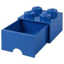 Brique De Rangement Empilable Avec Tiroir 4 Plots Lego Bleu - Lego