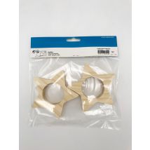 Set De 2 Ronds De Serviette Étoile Bois - Créalia - Créalia enfants