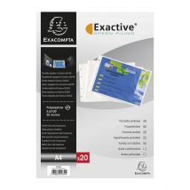 Lot De 20 Pochettes Perforées A4 Paysage - Exactive - Plastique - Exacompta