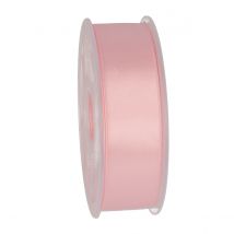 Ruban Satin Double-face 25mm - Rose Clair