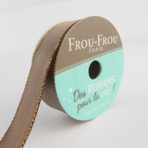 Bobinette Frou-frou - 6 M X 16 Mm - Satin Bord Brillant - Taupe