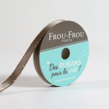Bobinette Frou-frou - 6 M X 6 Mm - Satin Bord Brillant - Taupe
