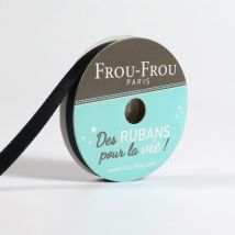 Bobinette Frou-frou - 6 M X 6 Mm - Satin Double Face - Noir De Jais