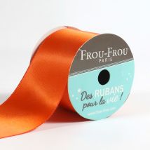 Bobinette Frou-frou - 4 M X 38 Mm - Satin Double Face - Orange Flamboyant
