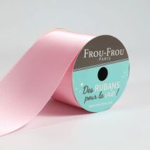 Bobinette Frou-frou - 4 M X 50mm - Satin Double Face - Petale De Rose