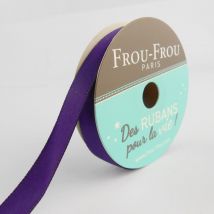 Bobinette Frou-frou - 6 M X 9 Mm - Satin Double Face - Prune Delicate