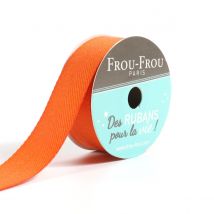 Bobinette Frou-frou - 4 M X 19 Mm - Sergé - Orange Flamboyant