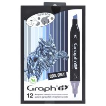 Set 12 Marqueurs Graph'it - Cool Greys - Graph'IT