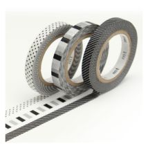 3 Masking Tape - Blanc, Noir, Gris - 6mm X 10 M - MT Masking Tape