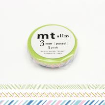 3 Masking Tape - Lignes Pastel - 3mm X 10 M - MT Masking Tape