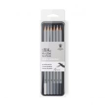 Boîte Métal 6 Crayons Graphite Studio Collection - Winsor & Newton