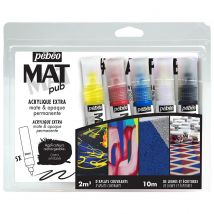 Coffret De Découverte Acrylique Mat Pub Pébéo - 5 X 30 Ml