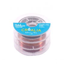 3 Fils Cuivre 0,4 Mm X 10 M Créalia - Bronze / Mordoré / Noir