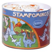 Tampons En Mousse Aladine - Stampo'minos Dinosaure - 10 Pièces + 1 Encreur