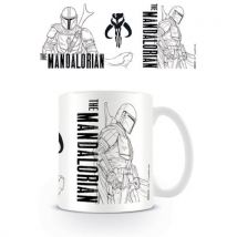 Star Wars The Mandalorian Mug Line Art