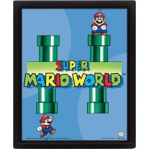 Cadre 3d Lenticulaire - Super Mario - Super Mario World Tuyaux - Wtt
