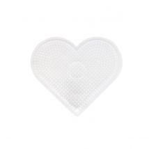 Plaque Coeur Support Pour Perles À Repasser Créalia - Transparente - Créalia enfants