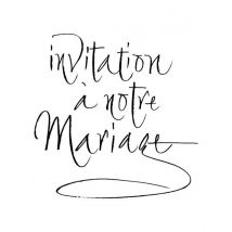 Tampon Bois Invitation À Notre Mariage - Artemio Scrapbooking