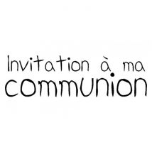 Tampon Bois Invitation Communion - Artemio Scrapbooking