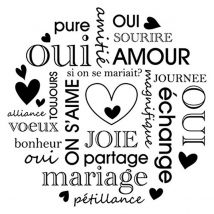 Tampon Bois Texte Amour Rond - Artemio - ImpressArt