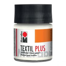 Peinture Textile Plus - 50ml - Blanc Couvrant - Marabu