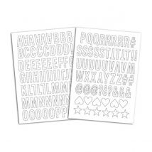 104 Lettres Thermocollantes - Flex Blanc Enjoy - Draeger by Toga