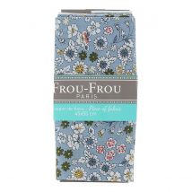 Coupon De Tissu Fleuri - 45x55 Cm - Bleu - Frou-Frou