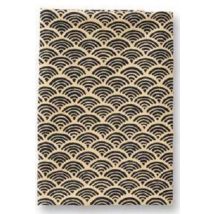 Coupon Tissu - 45 X 55 Cm - Jap Vagues Marine - Fond Ecru - Abc Collection