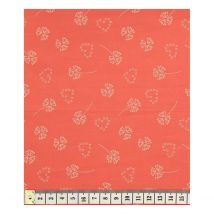 Coupon De Tissu Frou Frou - 45x55 Cm - Odonata Pissenlit Corail - Frou-Frou