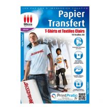 Papier Transfert Pour Textile Clair Micro Application - A4 21 X 29,7 Cm - 10 Feuilles